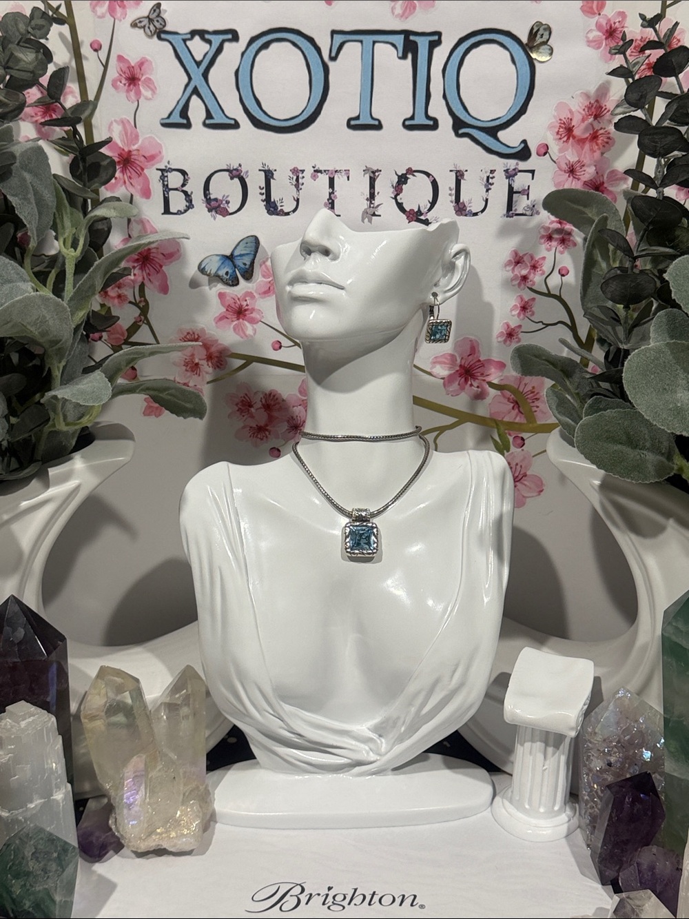 💎BRIGHTON SET! VTG ‘Regina’ Blue/Silver Swarovski Crystal RARE/RETIRED!